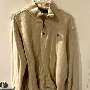 Ralph Lauren Polo tan quarter zip size L